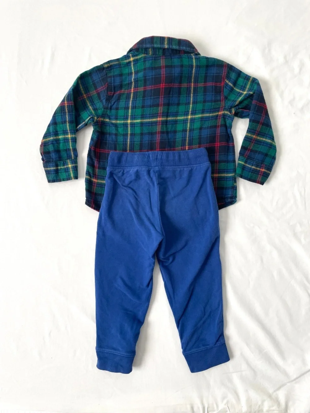 2-Pc Sz3/3T Toddler Boys Plaid Flannel Shirt Pants